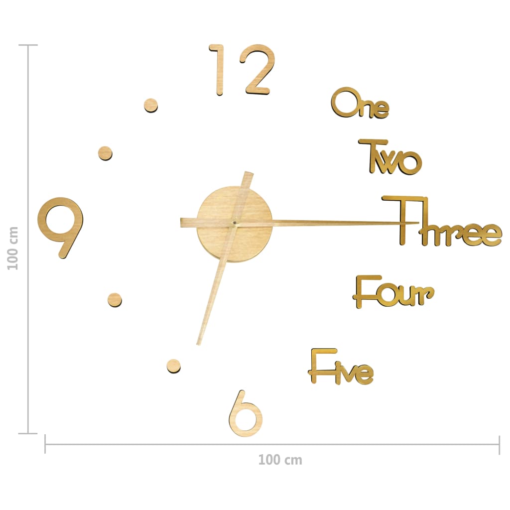 3D Wall Clock Modern Design 100 Cm Xxl