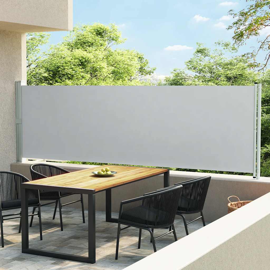 Side Awning | Fabric + Grey Steel Cover