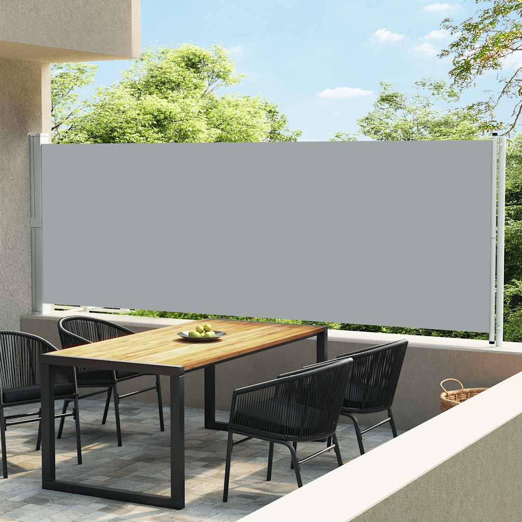 Side Awning | Fabric + Grey Steel Cover