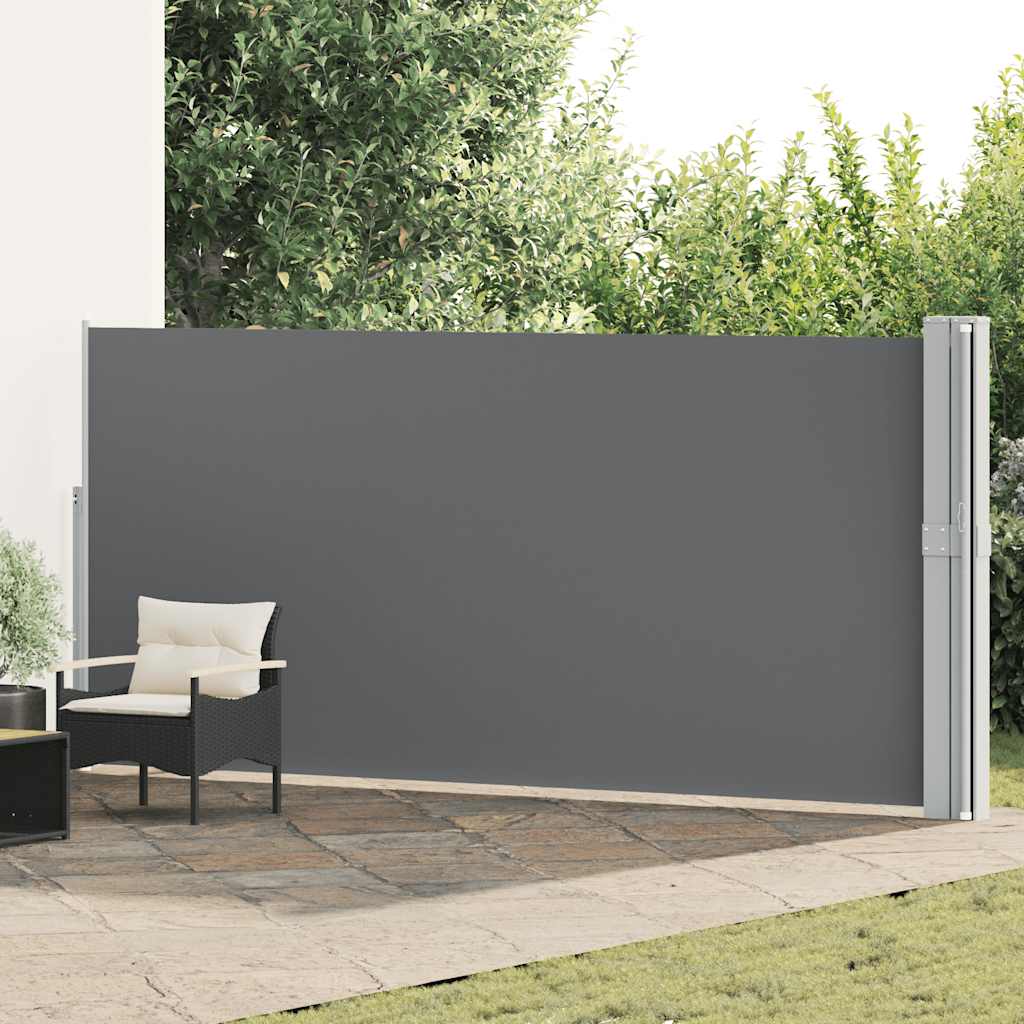 Side Awning | Fabric + Grey Steel Cover