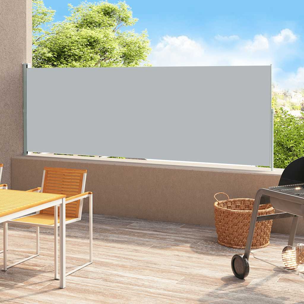 Side Awning | Fabric + Grey Steel Cover