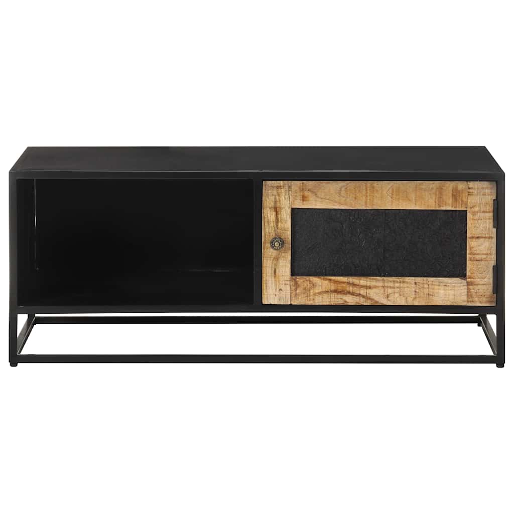 Coffee Table Rough Mango Wood Rustic Industrial Living Room Furniture 90cm MDF 9