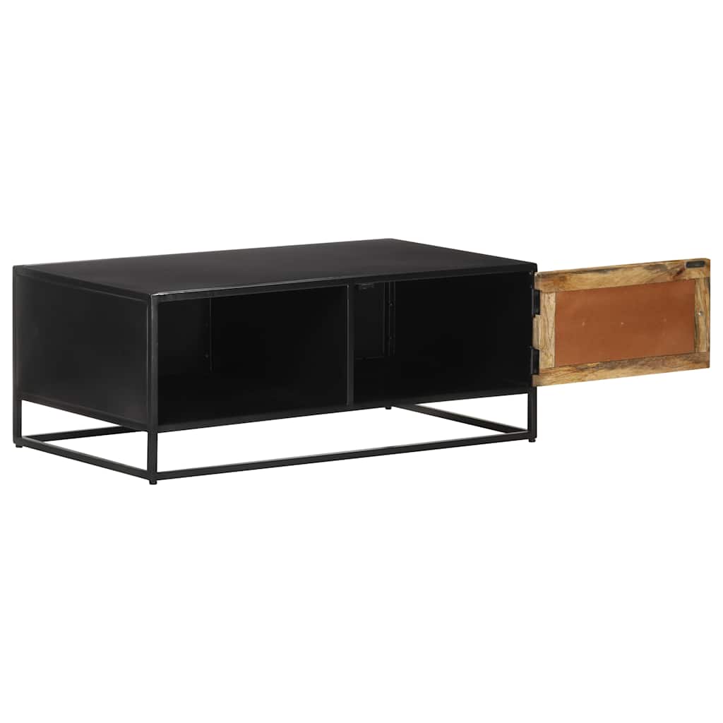 Coffee Table Rough Mango Wood Rustic Industrial Living Room Furniture 90cm MDF 9