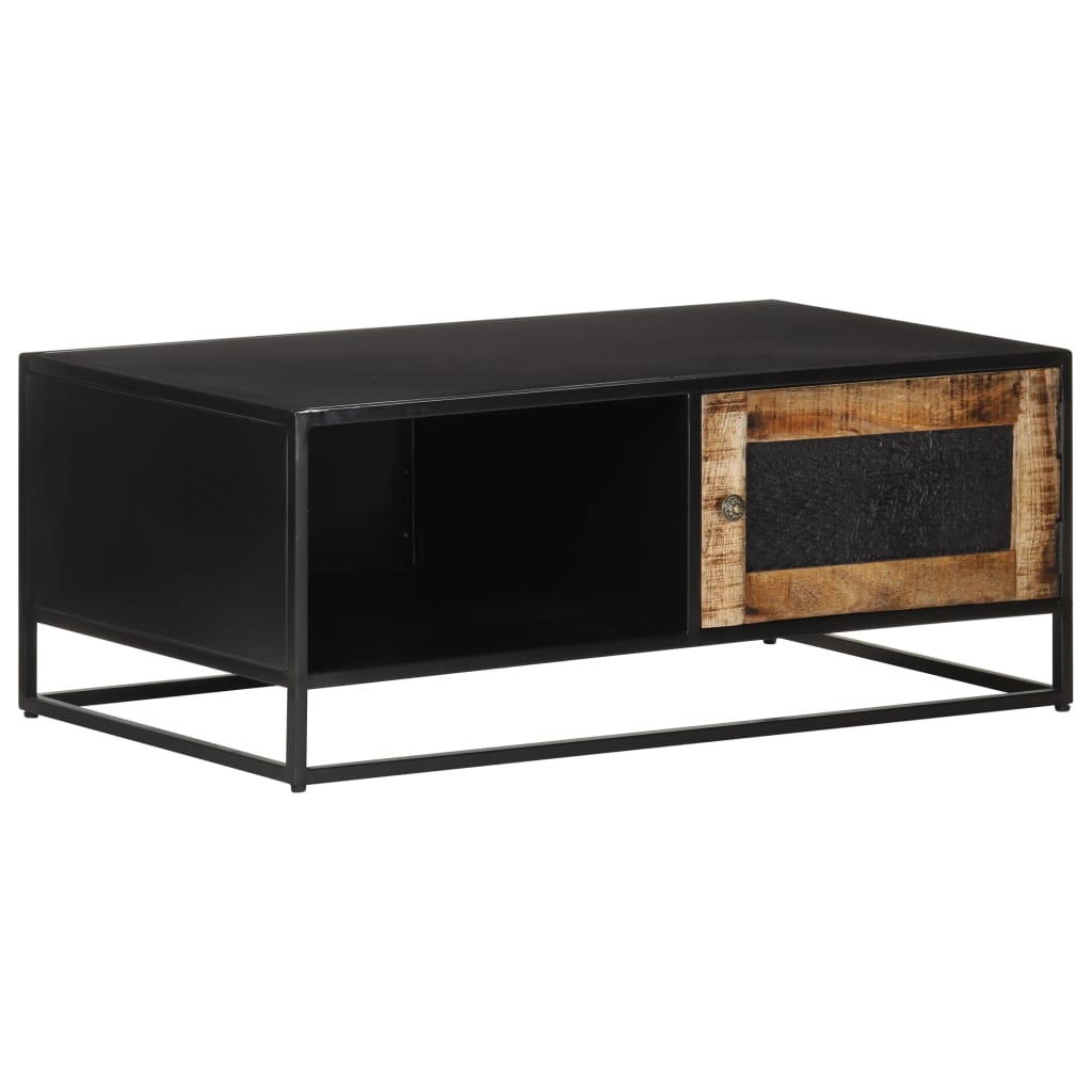 Coffee Table 90X50X35 Cm Rough Mango Wood
