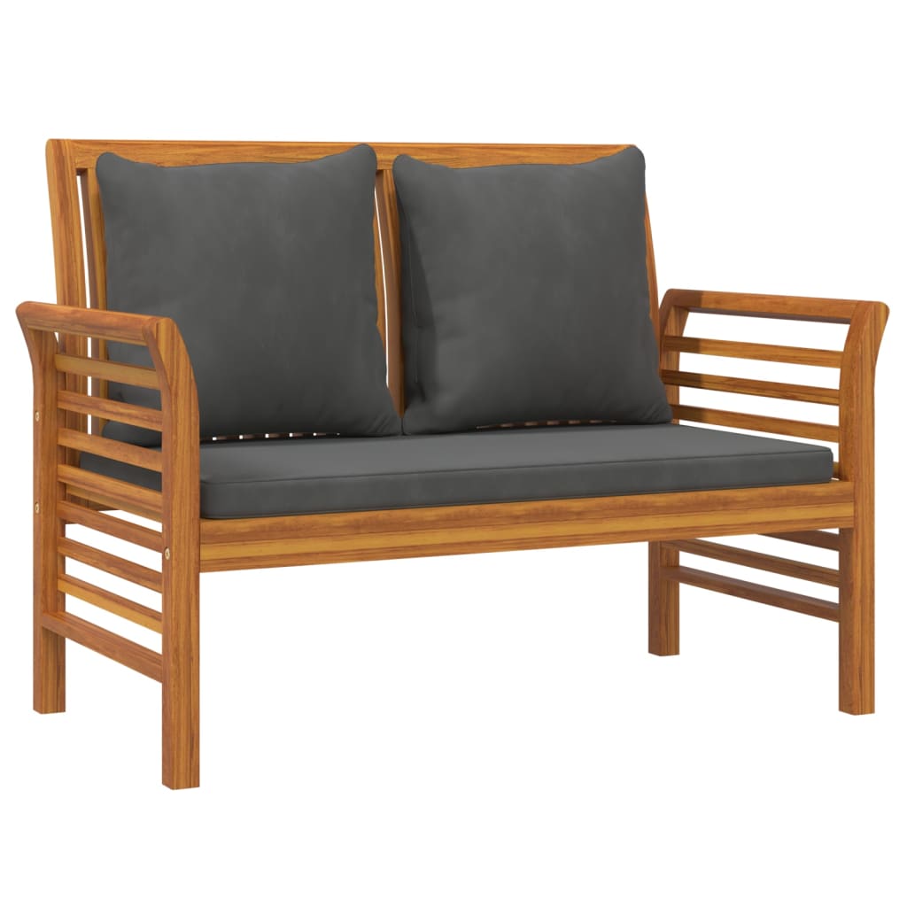 2 Piece Garden Lounge Set With Cushions Solid Wood