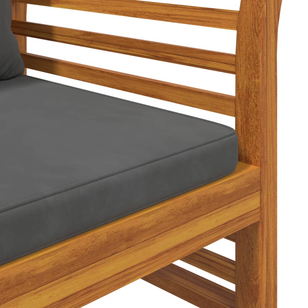 2 Piece Garden Lounge Set With Cushions Solid Wood