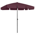 Beach Parasol Bordeaux Red 200X125 Cm