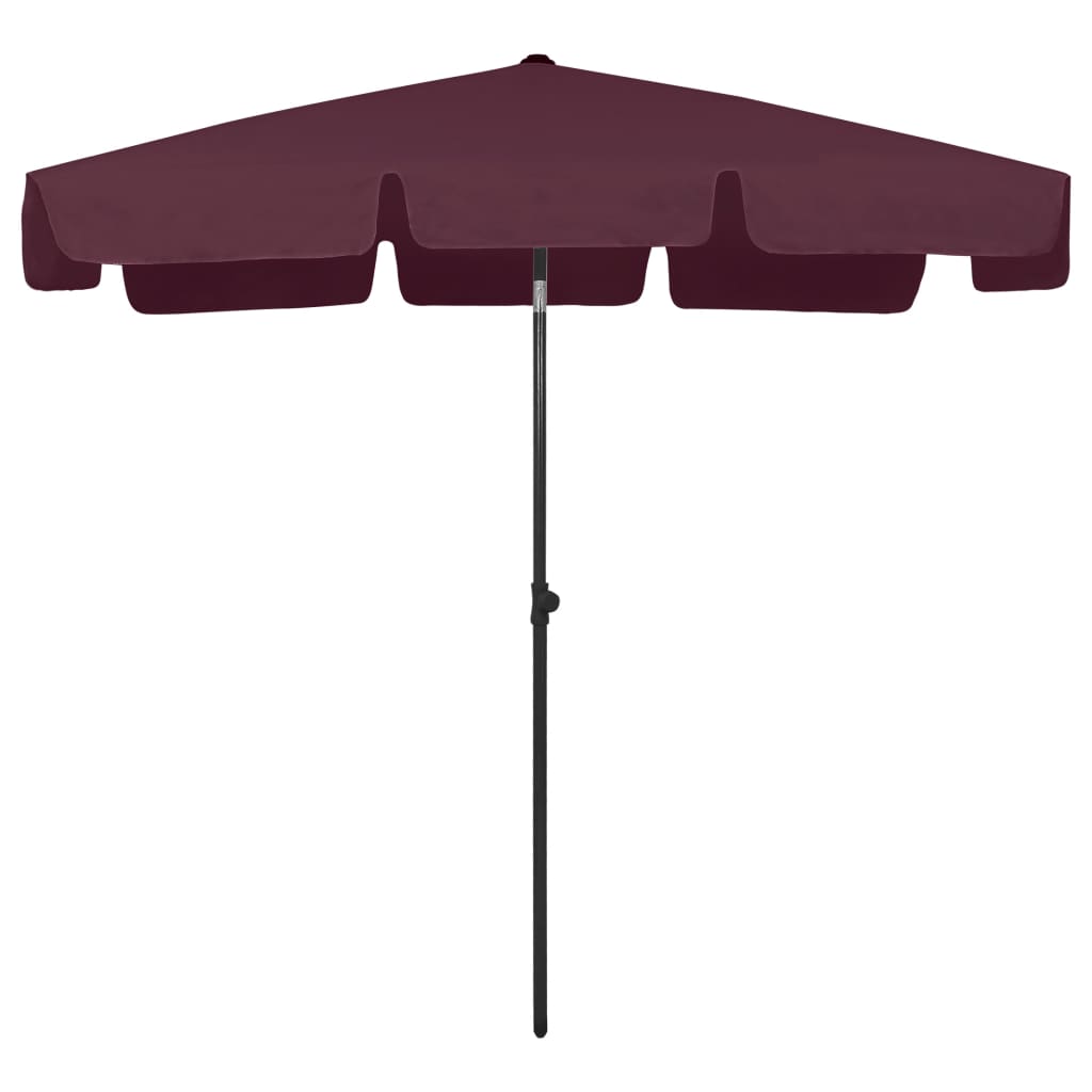 Beach Parasol Bordeaux Red 200X125 Cm