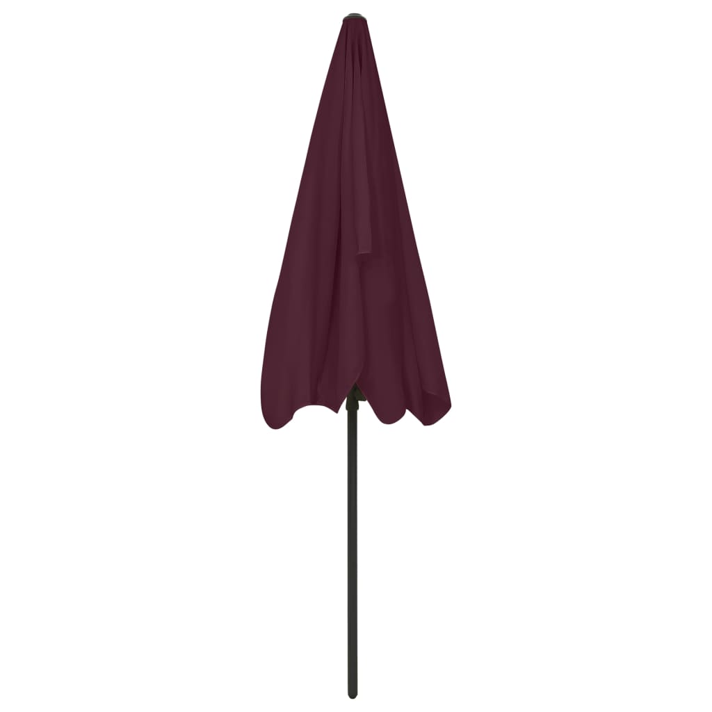 Beach Parasol Bordeaux Red 200X125 Cm