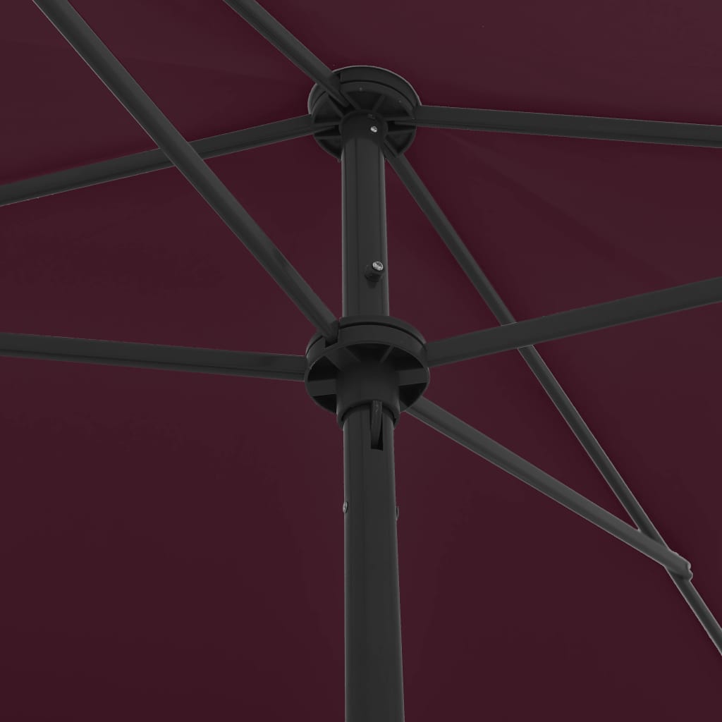 Beach Parasol Bordeaux Red 200X125 Cm