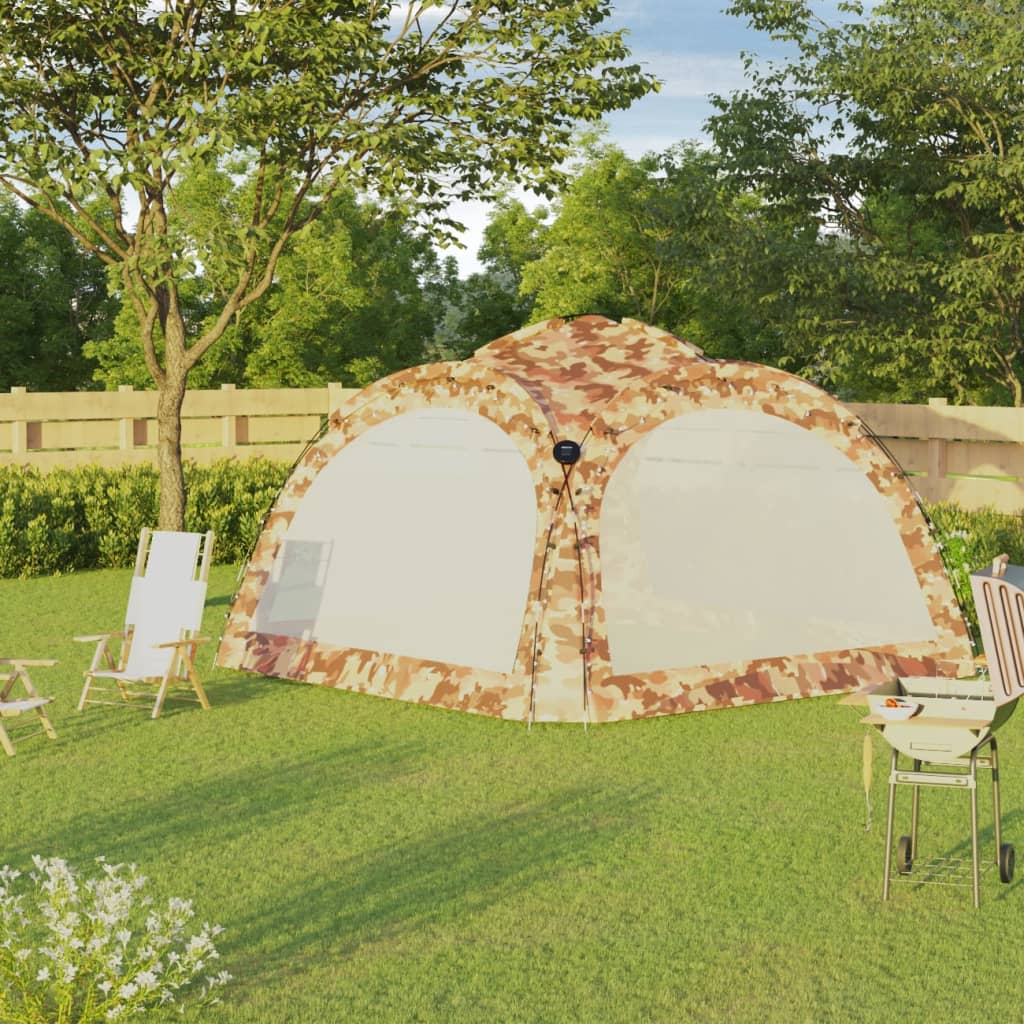 Party Tent With Led And 4 Sidewalls 3.6X3.6X2.3 M