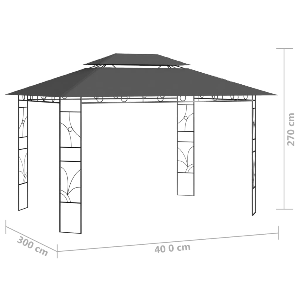 Gazebo 4X3X2.7 M 160 G/M²