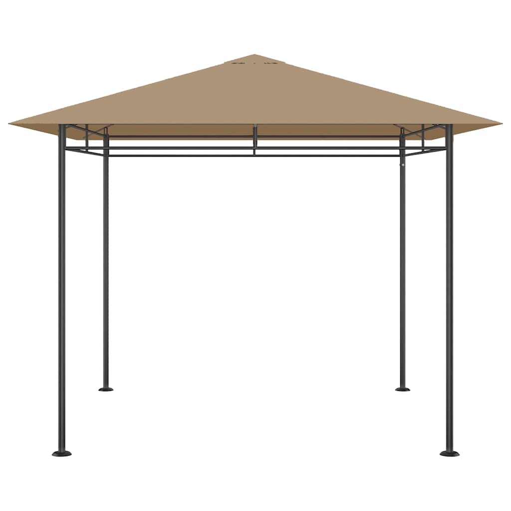 Gazebo 3X3X2.7 M 180 G/M² Anthracite Taupe Steel 300 Cm Taupe 300 X 300 X 270 Cm