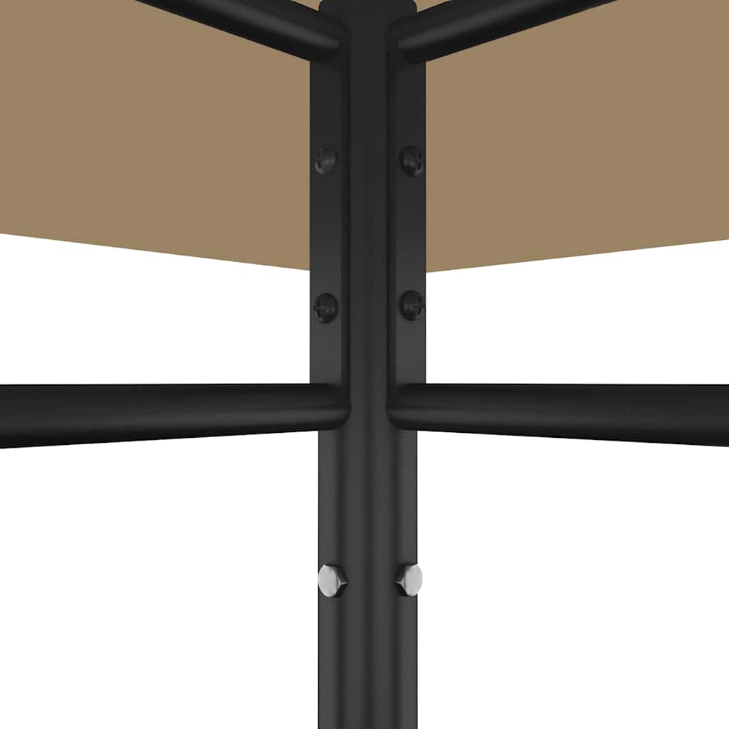 Gazebo 3X3X2.7 M 180 G/M² Anthracite Taupe Steel 300 Cm Taupe 300 X 300 X 270 Cm