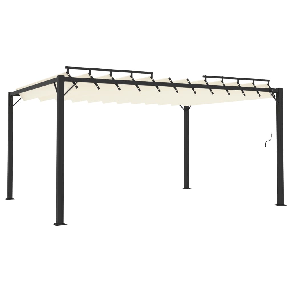Gazebo With Louvered Roof Fabric And Aluminium