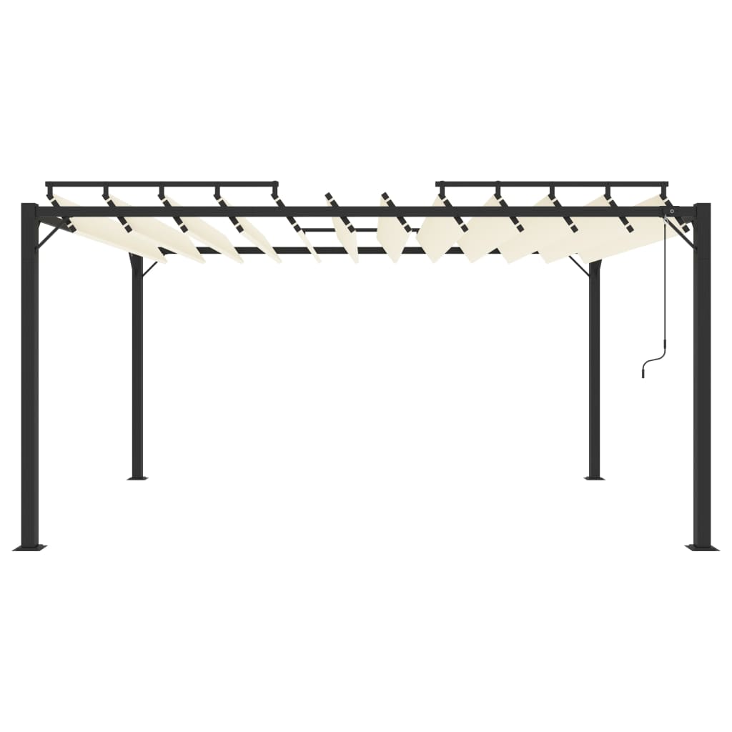 Gazebo With Louvered Roof Fabric And Aluminium