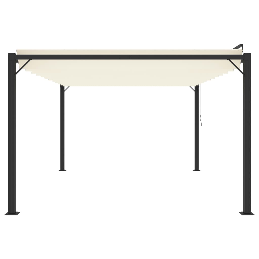Gazebo With Louvered Roof Fabric And Aluminium