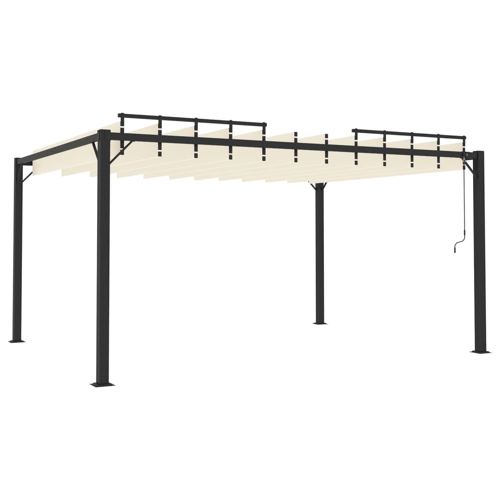 Gazebo With Louvered Roof Fabric And Aluminium