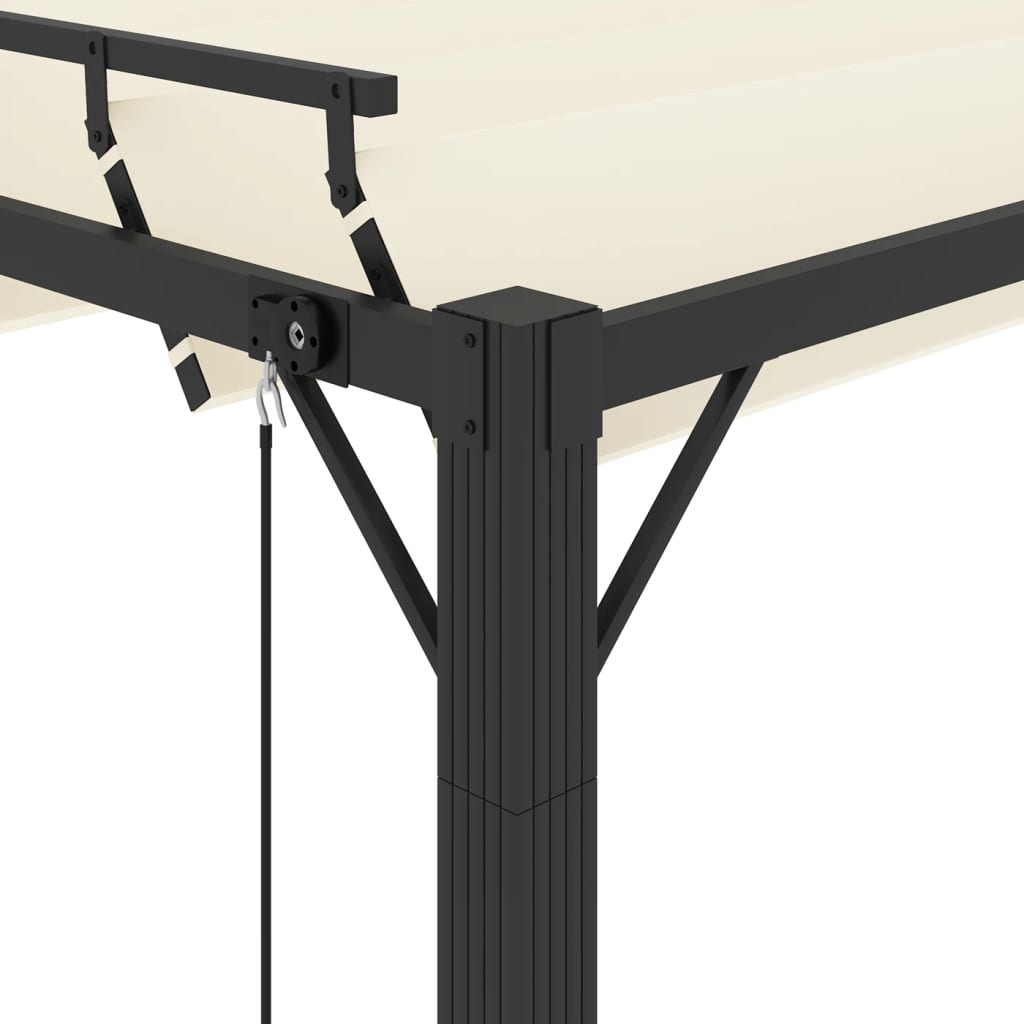 Gazebo With Louvered Roof Fabric And Aluminium