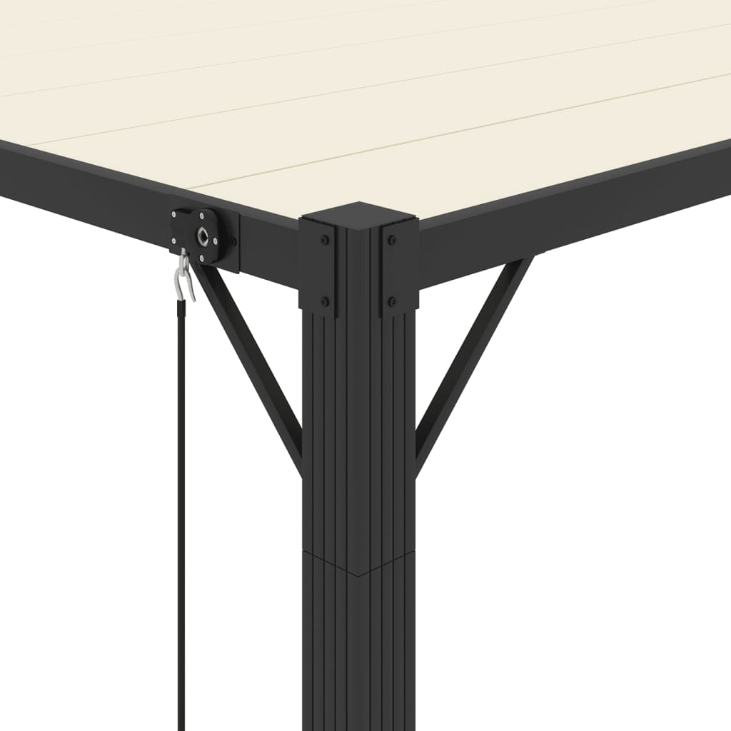 Gazebo With Louvered Roof Fabric And Aluminium