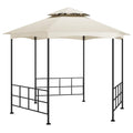 Gazebo Sidewalls 3.1X2.7 M Anthracite Taupe Cream Steel Cream 310 X 310 X 270 Cm