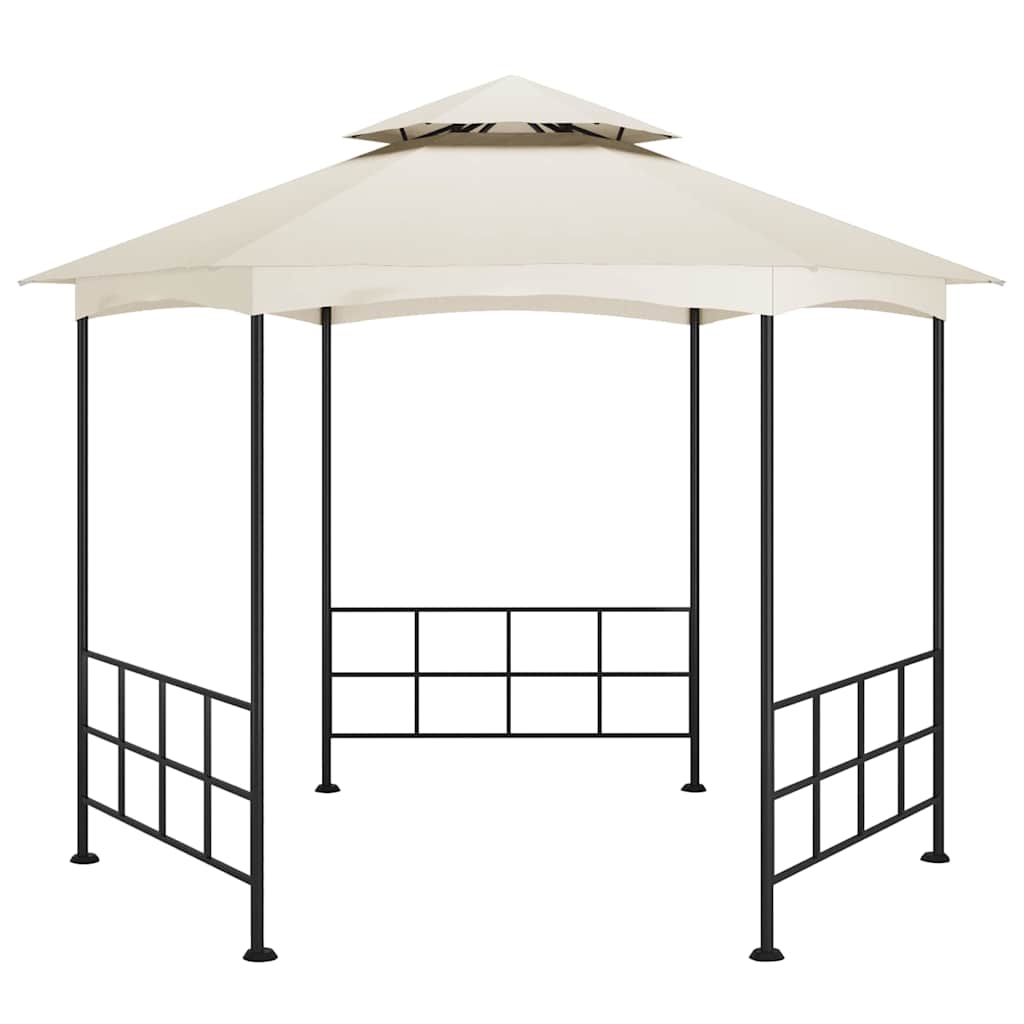 Gazebo Sidewalls 3.1X2.7 M Anthracite Taupe Cream Steel Cream 310 X 310 X 270 Cm