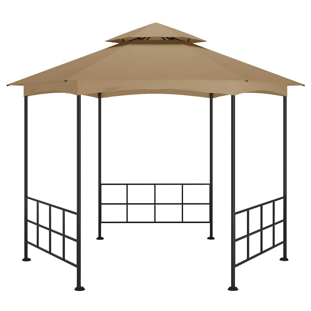 Gazebo Sidewalls 3.1X2.7 M Anthracite Taupe Cream Steel Cream 310 X 310 X 270 Cm
