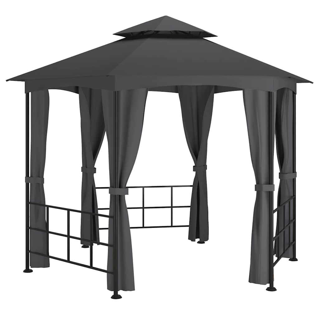 Gazebo Sidewalls 3.1X2.7 M anthracite taupe cream steel