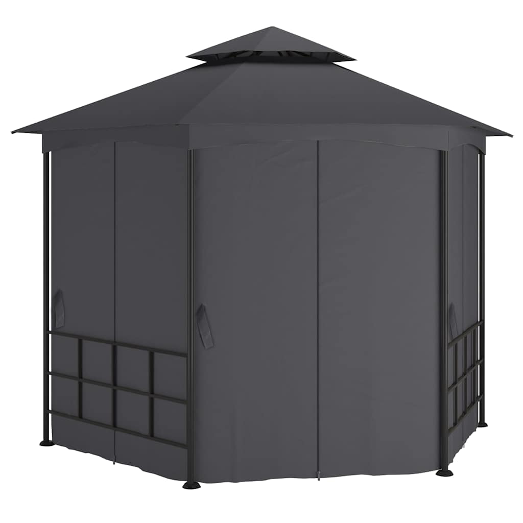 Gazebo Sidewalls 3.1X2.7 M anthracite taupe cream steel
