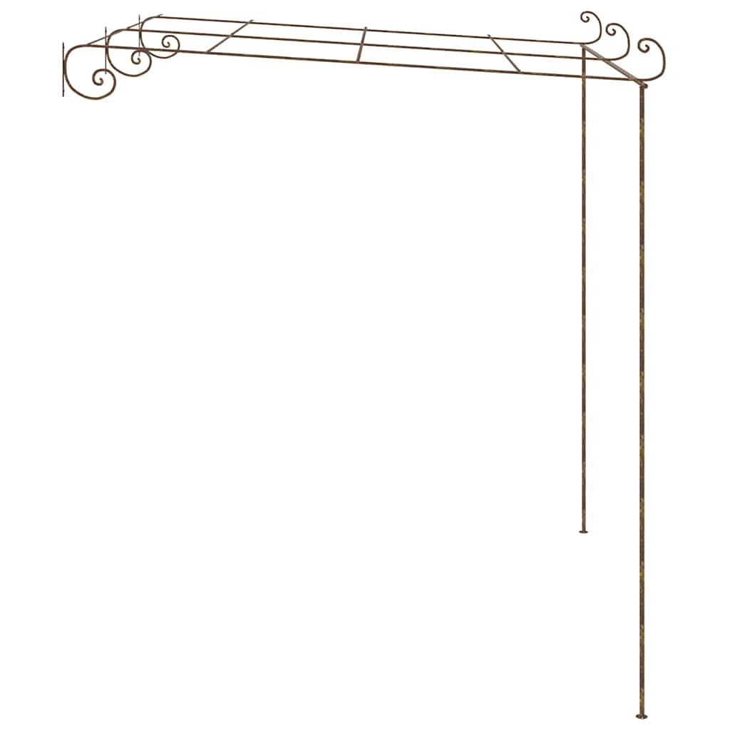 Garden Arches Trellises Arbours & Pergolas Pergola Antique Brown 6X3X2.5 M Iron