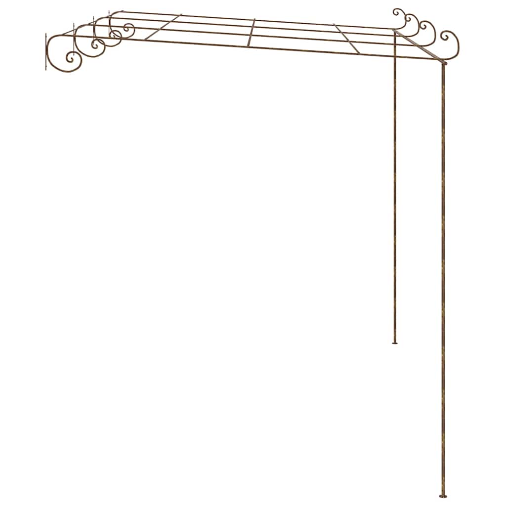 Garden Arches Trellises Arbours & Pergolas Pergola Antique Brown 6X3X2.5 M Iron