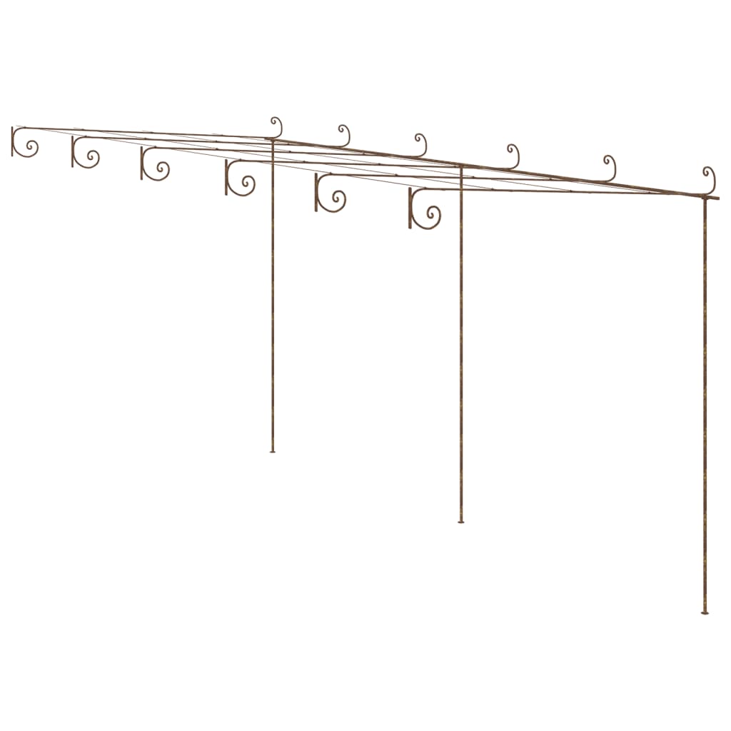 Garden Pergola Antique Brown 6X3X2.5 M Iron