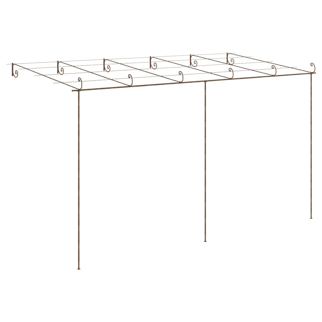 Garden Pergola Antique Brown 6X3X2.5 M Iron
