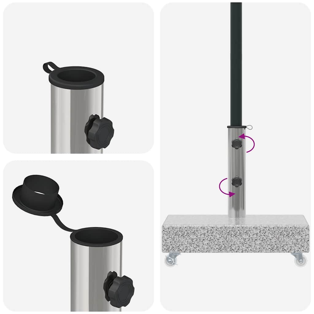 Umbrella Base Light 45X25X8.3 Cm Granite
