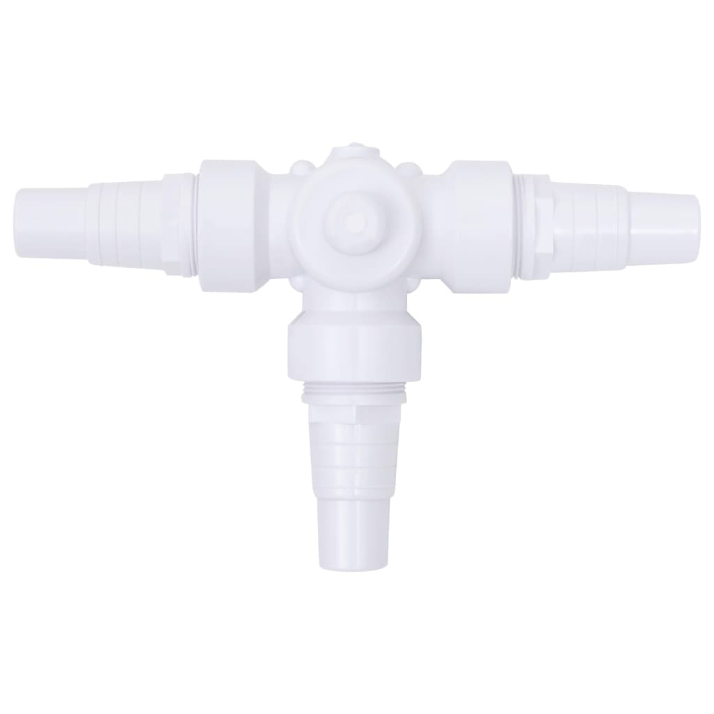 Swimming Pool 3-Way Ball Valve White And Black