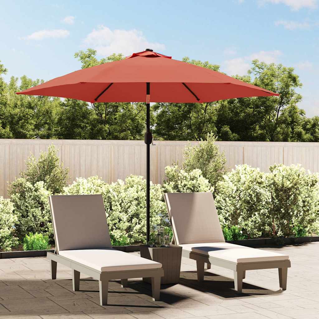 Garden Parasol Terracotta 3m Patio Umbrella Crank Tilt Outdoor Shade azure black