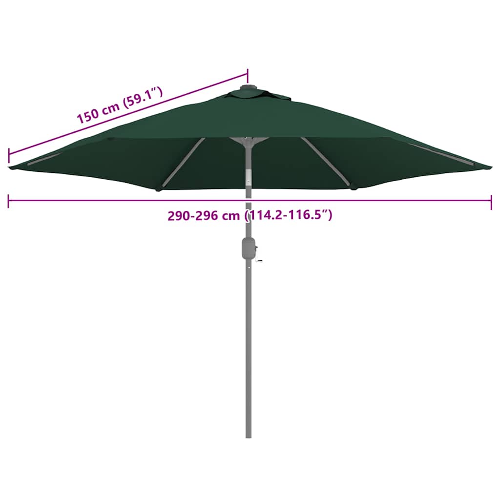 Outdoor Umbrella & Sunshade Fabric Replacement Parasol 300 Cm black bordeaux red