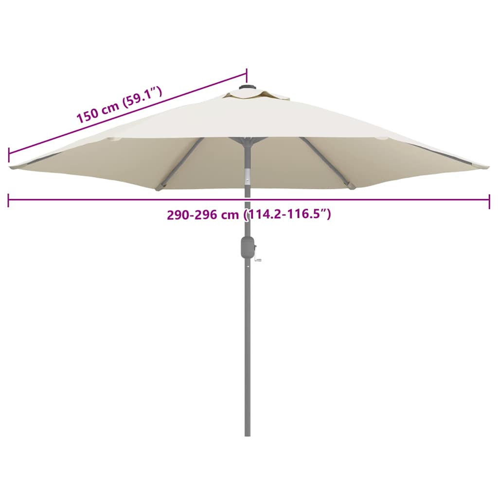 Outdoor Umbrella & Sunshade Fabric Replacement Parasol 300 Cm black bordeaux red