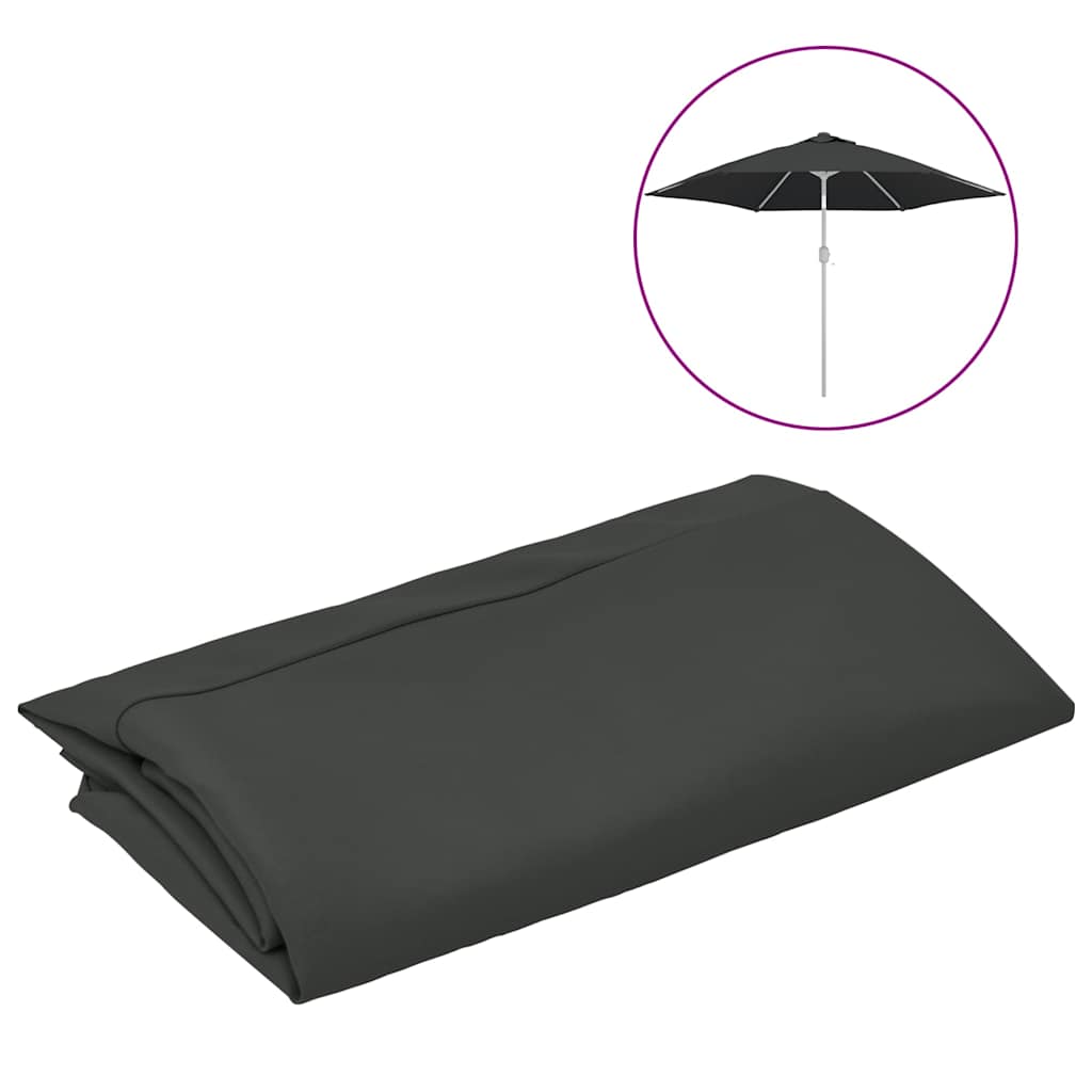Outdoor Umbrella & Sunshade Fabric Replacement Parasol 300 Cm black bordeaux red