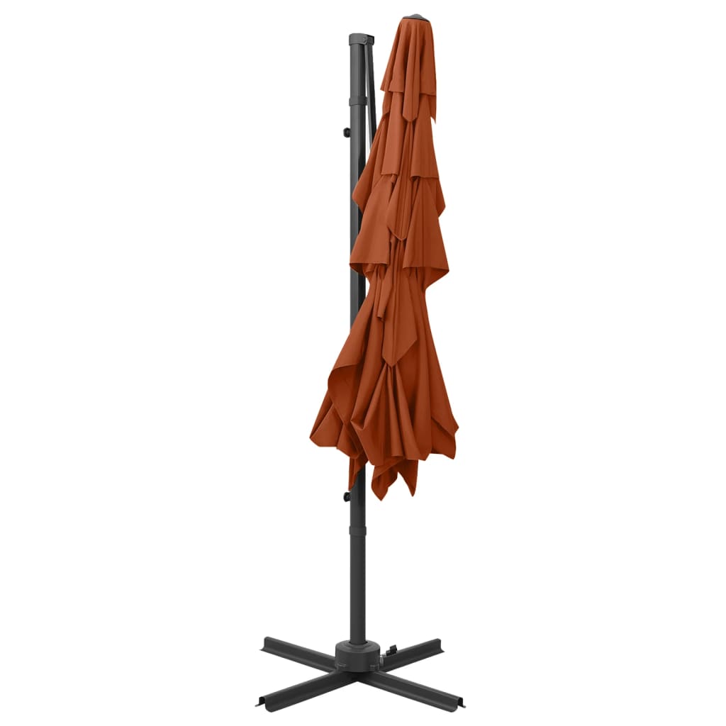 4-Tier Garden Parasol With Aluminium Pole 250X250 Cm