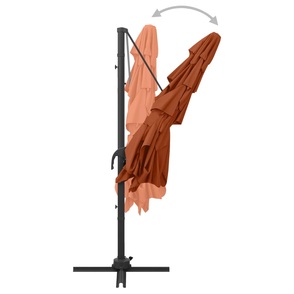 4-Tier Garden Parasol With Aluminium Pole 250X250 Cm