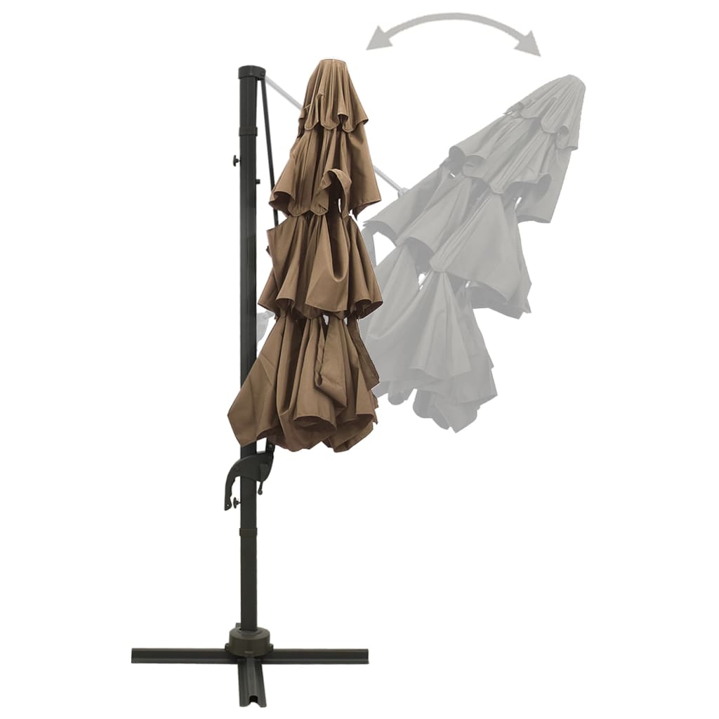 4-Tier Garden Parasol With Aluminium Pole 3X3 M