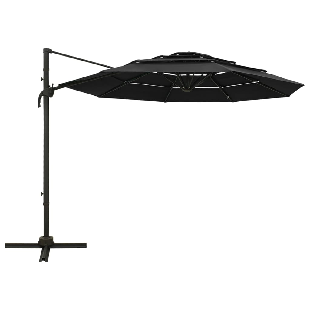 4-Tier Garden Parasol With Aluminium Pole 3X3 M