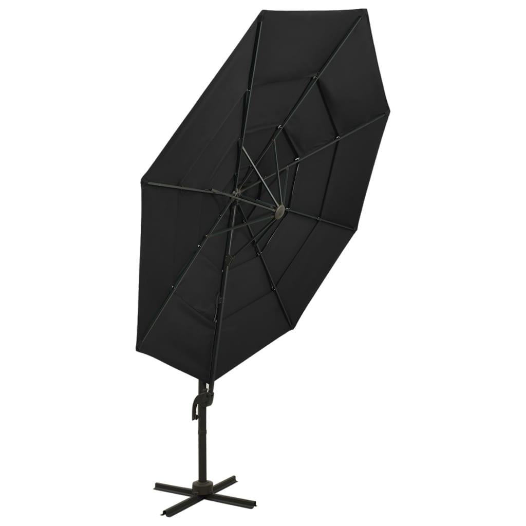 4-Tier Garden Parasol With Aluminium Pole 3X3 M