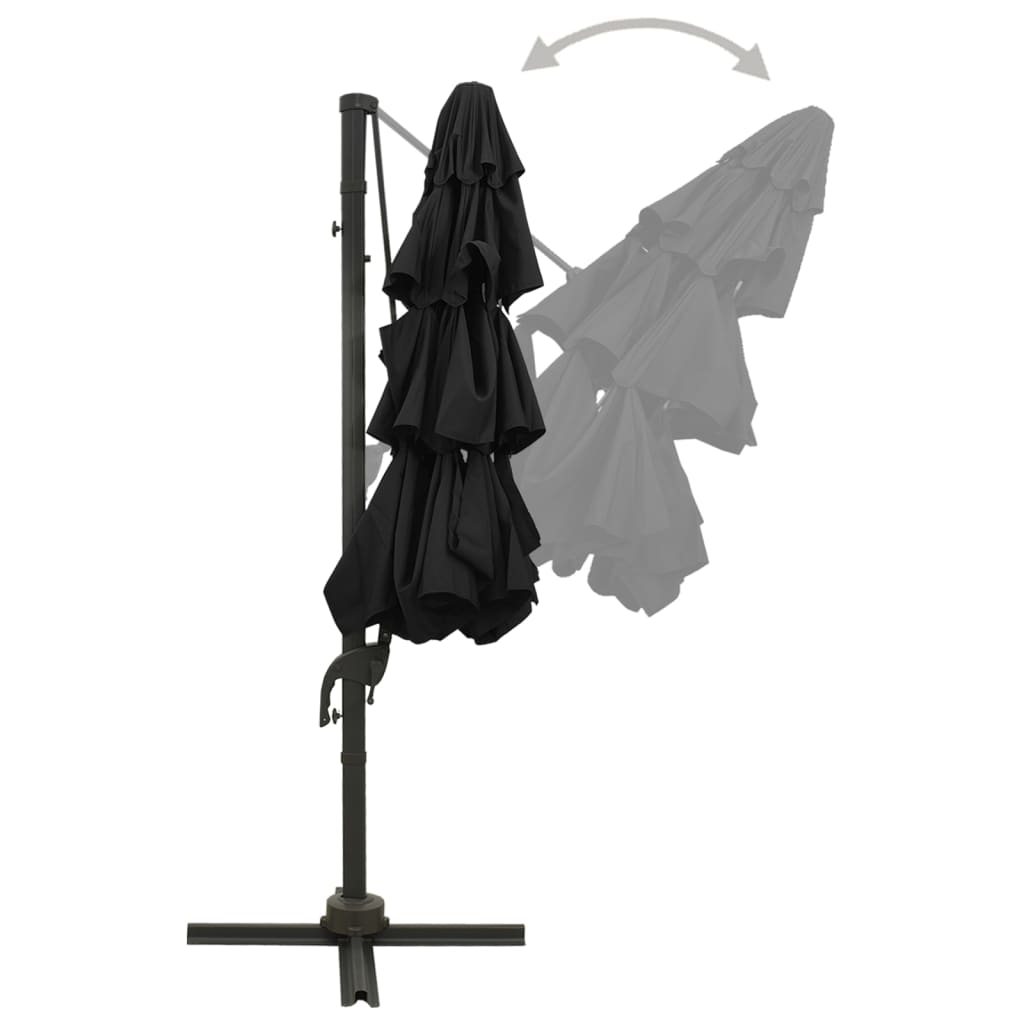 4-Tier Garden Parasol With Aluminium Pole 3X3 M