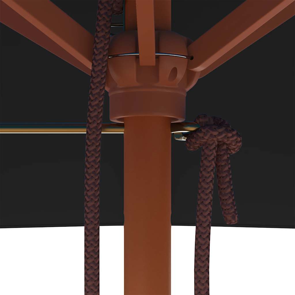 Garden Parasol With Wooden Pole 150X200 Cm