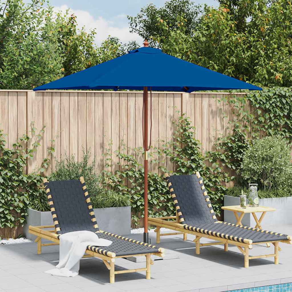 Garden Parasol With Wooden Pole 150X200 Cm