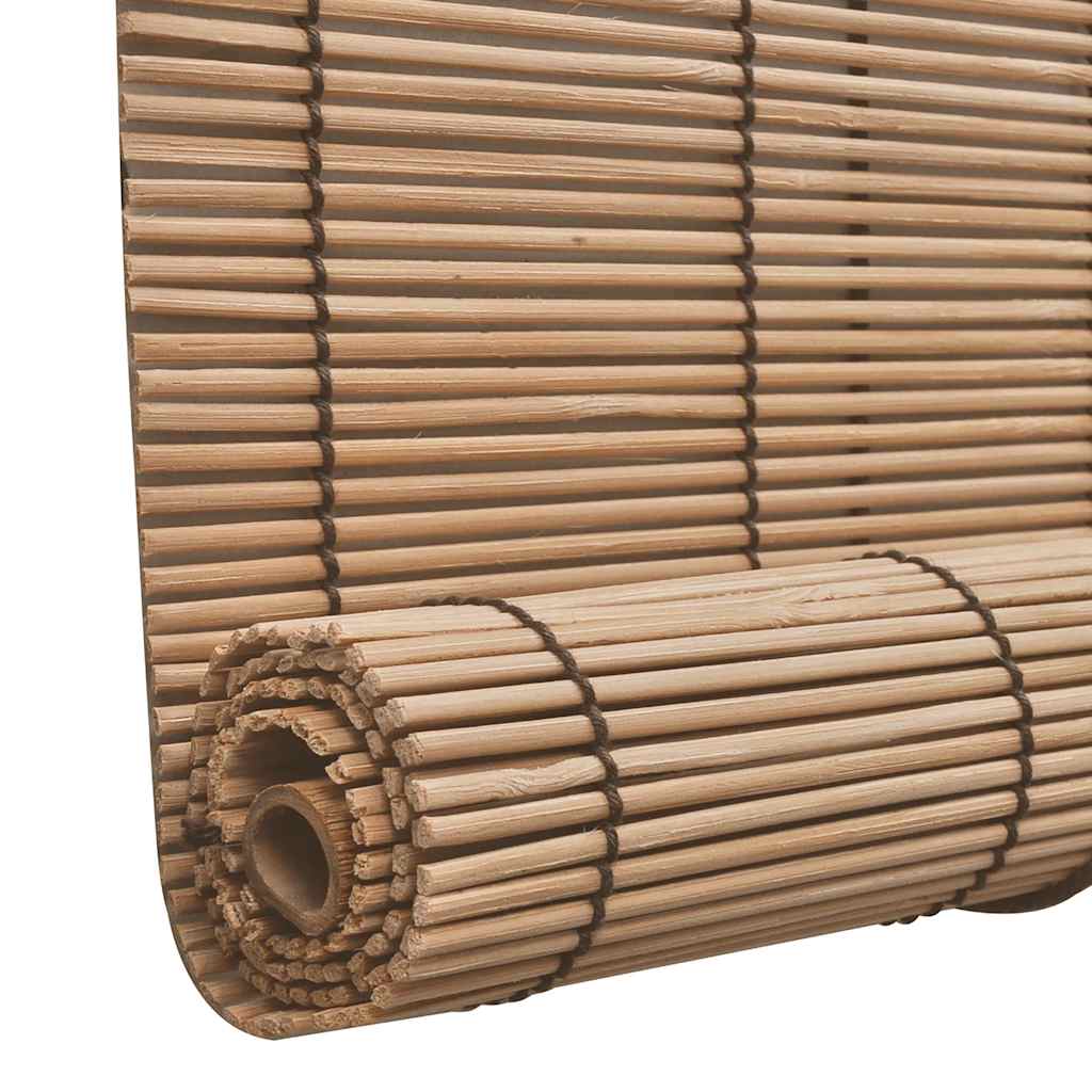Bamboo Roller Blinds 2 Pack Brown 150 x 220cm Natural Window Shades