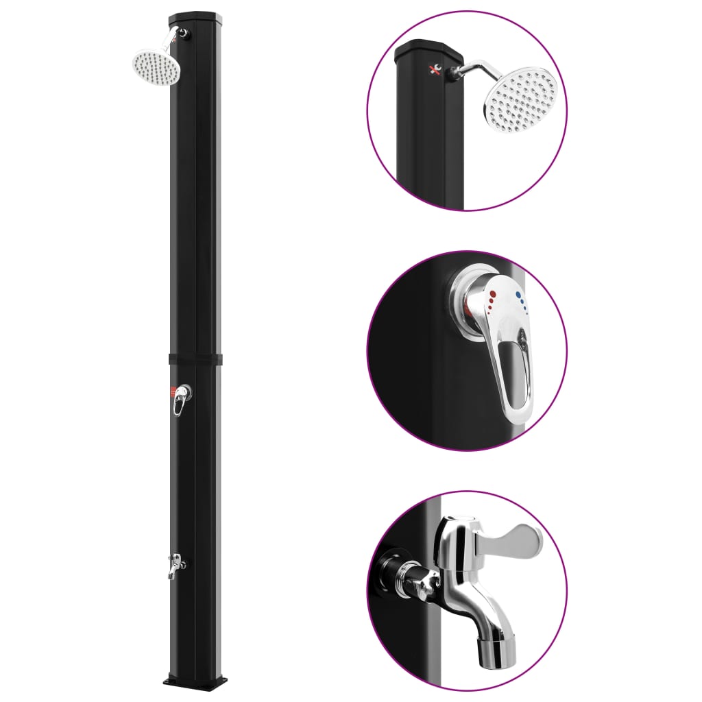 Outdoor Solar Shower With Shower Head And Faucet 35 L