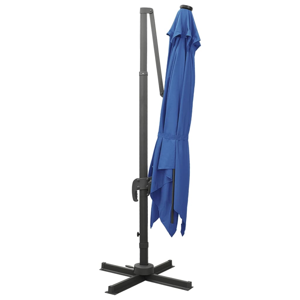 Cantilever Garden Parasol With Pole And Led Lights 300 Cm